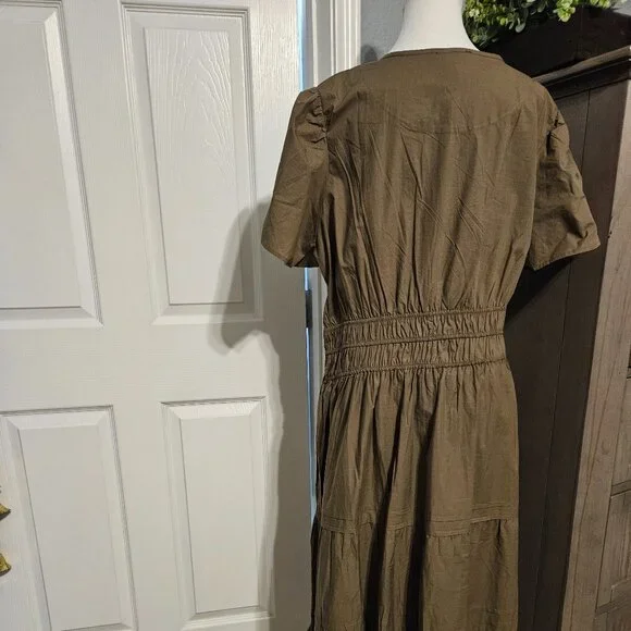 T Tahari Women's Dress Olive Size 2XL - Picture 6 of 12